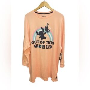 Disney Peach Long Sleeve Sleep Shirt- Out of This World